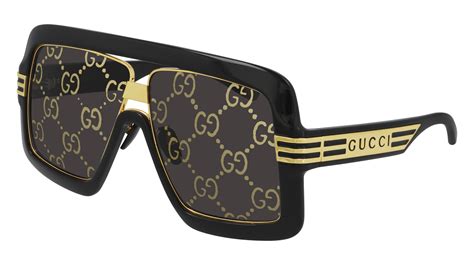 gucci black and gold sunglasses men|authentic Gucci sunglasses unisex.